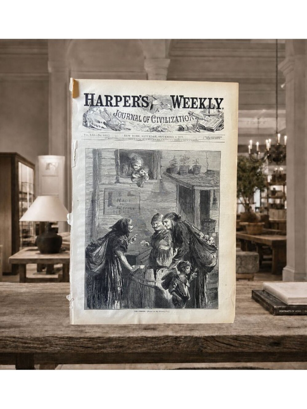 1877 Sol Eytinge Jr The Gossips Original Harper’s Weekly Victorian Engraving